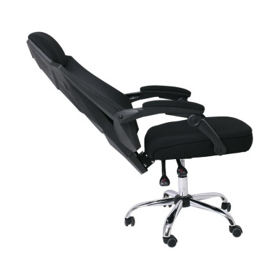 CF9450 Πολυθρόνα Relax Γραφείου Διευθυντή, Βάση Χρώμιο, PP Μαύρο, Mesh Μαύρο